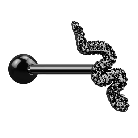 Micro Barbell noir avec boule et serpent