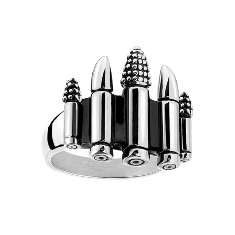 Anello dargento cinque cartucce