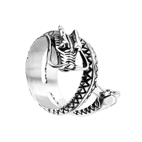 Bague argent dragon