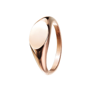 Ring rose gold oval flat
