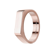 Ring rose gold square flat thin