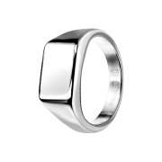 Bague argent carré plat