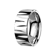 Ring silber Geschnitzt