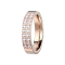 Ring rose gold with twenty crystals