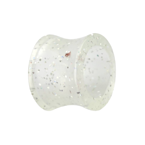 Flared Tunnel transparent pailleté "Glow