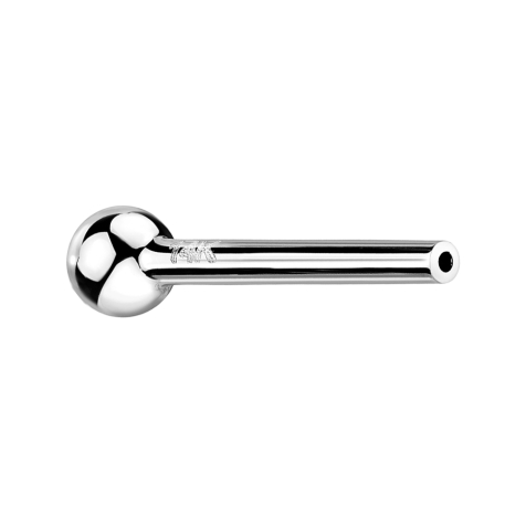 Micro Threadless barre de barbell en or blanc 14k avec boule