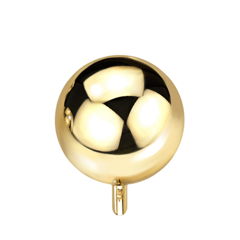 Threadless ball 14k gold