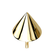 Threadless Cone 14k gold