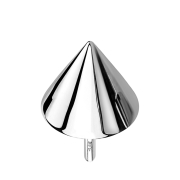 Threadless Cone or blanc 14k