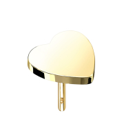 Cuore Threadless in oro 14k