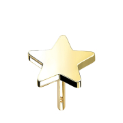 Threadless star 14k gold