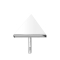 Threadless triangle 14k white gold