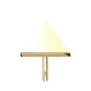 Threadless triangle 14k gold