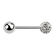 Micro bilanciere argento con sfera e sfera di cristallo...