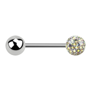 Micro bilanciere argento con sfera e sfera di cristallo...
