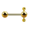 Barbell vergoldet Spinner mit Kugel und Kugel mit Barbell