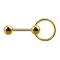 Barbell vergoldet mit Kugel und Kugel Ball Closure Ring