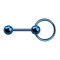 Barbell dunkelblau mit Kugel und Kugel Ball Closure Ring