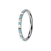 Micro bague segmentée pliable argentée avec...