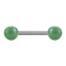 Barbell with two balls of jade stone