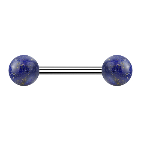 Barbell avec deux boules de pierre sodalite