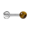Micro labret silver with ball tigers eye stone