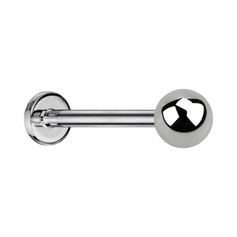 Micro threadless labret silver with ball
