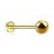 Micro threadless labret gold-plated with ball
