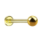 Micro Threadless Labret doré avec boule