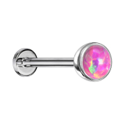 Micro Labret sans filetage argent demi-sphère avec...