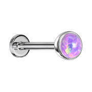 Micro Labret sans filetage argent demi-sphère avec...