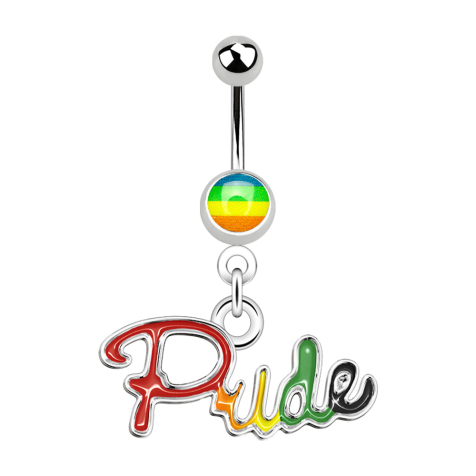 Banane silber mit Kugel Anhänger Pride