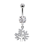 Banana silver with two balls crystal silver pendant tree...