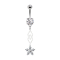 Banana silver with two balls crystal silver pendant two diamonds crystal flower