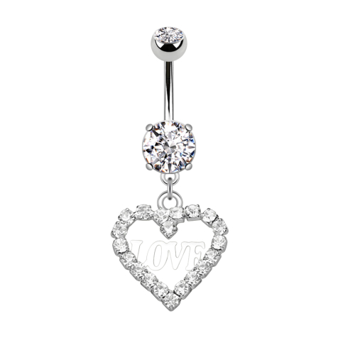 Banana dargento con due sfere di cristallo ciondolo dargento cuore di cristallo Amore