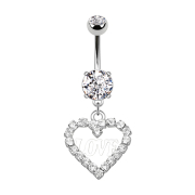 Banane silber mit zwei Kugeln Kristall silber...