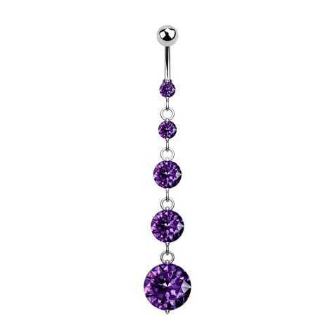 Banane argent avec boule et boule de cristal tanzanite pendentif quatre cristaux ronds