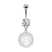 Banana in argento con due sfere di cristallo in argento...