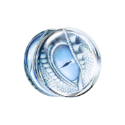 Flared plug transparent dragon eye