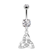 Banana in argento con due sfere di cristallo ciondolo in...