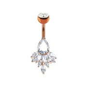 Banane or rose avec boule de cristal argenté...