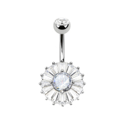 Banane silber mit Kugel Kristall silber runder Kristall...