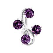 Banane argentée avec boule Vigne avec quatre...