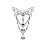 Banane silber mit Kugel Kronleuchter Kette mit Kristall...