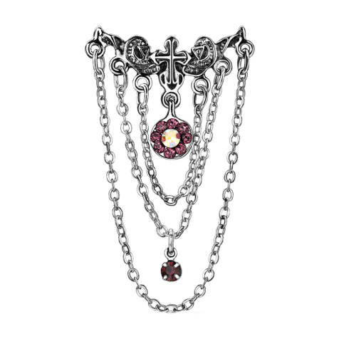 Banana silver with ball Chandelier with chains