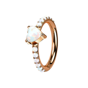 Micro Segmentring klappbar rosegold seitlich Opale und Herz