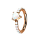 Micro Segmentring klappbar rosegold seitlich Opale und Herz