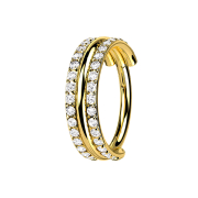 Micro bague segmentée pliable plaquée or...