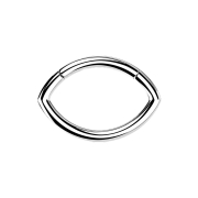 Micro segment ring, foldable, silver, oval