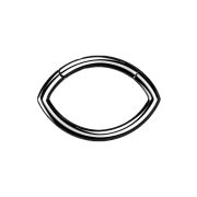 Micro Segmentring klappbar schwarz Oval